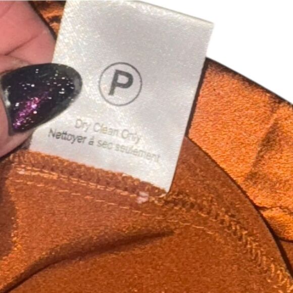 Nikasha X ANTHROPOLOGIE women’s burnt orange Ruched Mini slip Dress size 2 - Picture 11 of 11